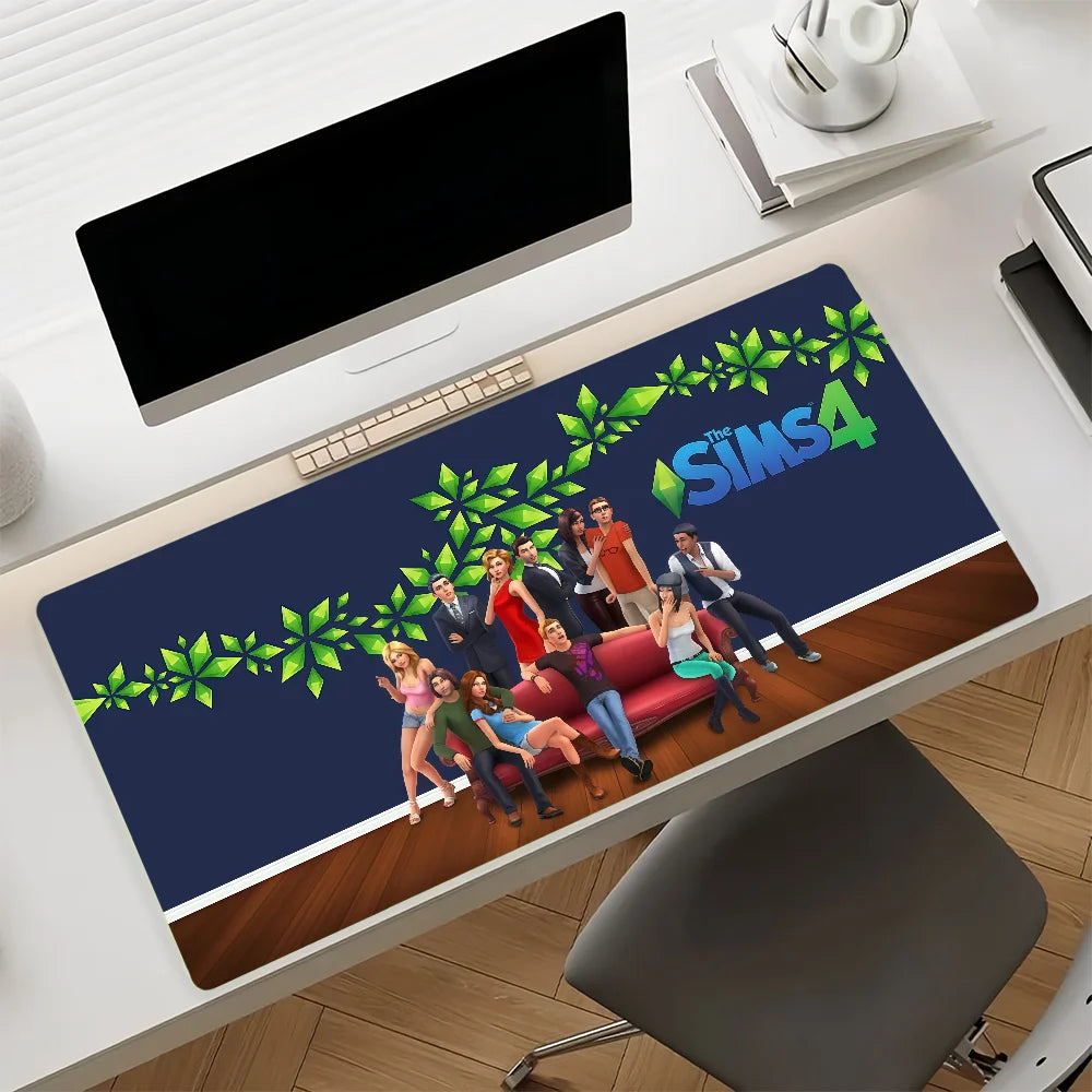 The S-Sims 4   Mouse Pad Non-slip Rubber Computer Mat Gamer Balance Decoracion Deskmat Laptop Office Large