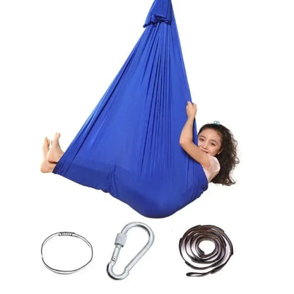 Sensory Swing for Children's Child 150X280CM Home Hammock Hangemock Adjustable Yoga Fitness Tool with Extension Straps Carabiner