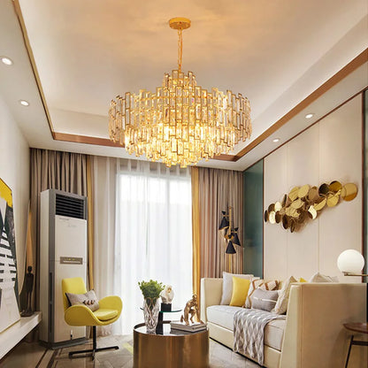 Luxury Crystal Ceiling Pendant Chandelier Lights Dining Room Chandeliers Lighting for Living Room Light Home Decor Lustre Salon