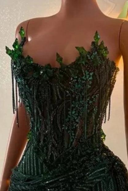 Black Crystal Beaded Homecoming Prom Dress Mermaid Mini Cocktail Valentine's Day Birthday Dress Luxury 2026 Blackgirl Customized