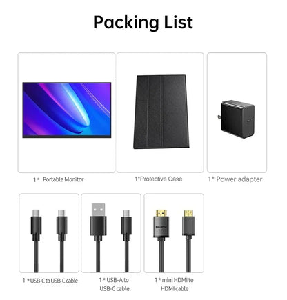16 Inch 4K 120Hz Touchscreen Portable Monitor 100%DCI-P3 500Nit 16:10 HDR FreeSync Screen Game Display For PC XBox PS4/5 Switch