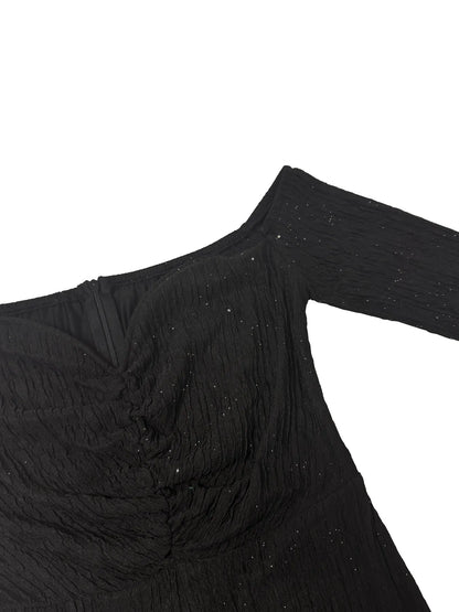 Fashion Slim Long Sleeve Jumpsuits for Women Slash Neck Folds Solid Straight Women Jumpsuit Monos Mujer Elegante