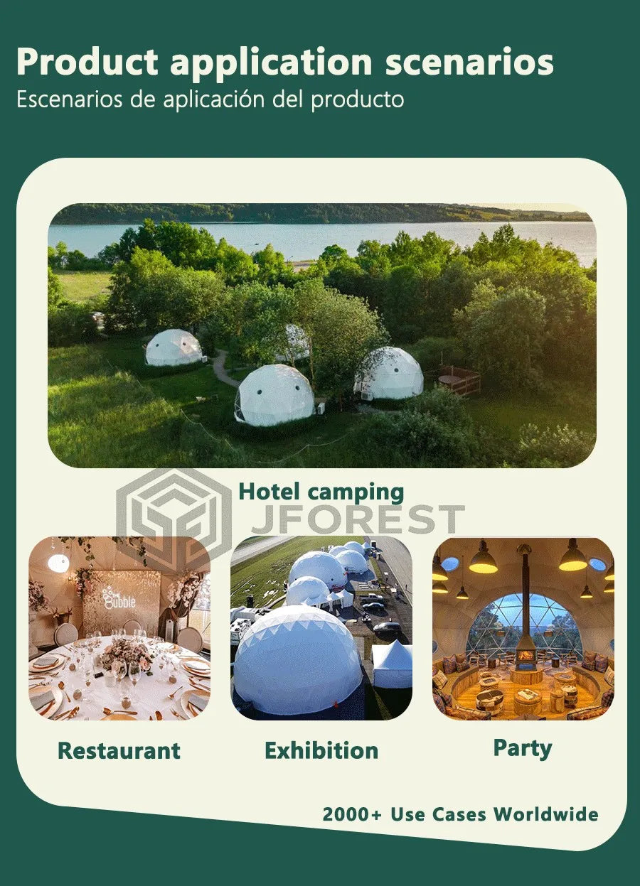 Luxury Geodesic Dome Tent For Glamping Resort Outdoor Hotel Business Custom Modular Accommodation With Premium Design