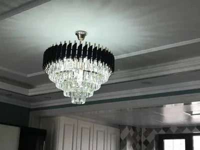 Villa Luxury Living Room Chandelier K9 Crystal Restaurant Pendant Lights Modern Ceiling Chandelier Dining Table Indoor Home Lamp