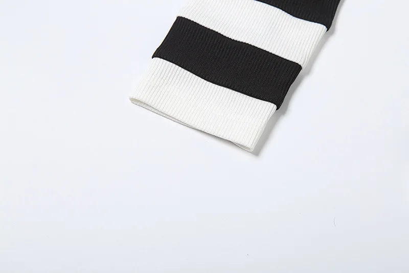 Color Patchwork Ribbed Skinny Playsuits 2025 Autumn Women Fashion Polo-neck Long Sleeve Buttons Slim Casual Rompers Streetwear