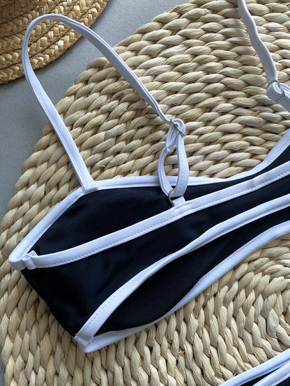 CPUTAN Black Sexy 2024 Push Up Bikini Set Two Piece Swimwear High Waist Biquini Swimsuit Summer Brazilian Bathing Suit Beachwear