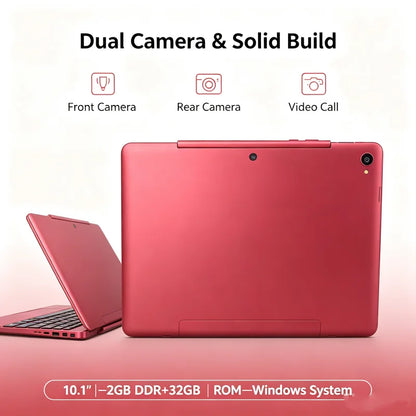 Detachable 2 in 1 RE101 10.1' Windows Laptop Tablet, Intel X5-Z8350, 2GB DDR 32GB ROM HD IPS Screen Dual Camera, HDMI-Compatible