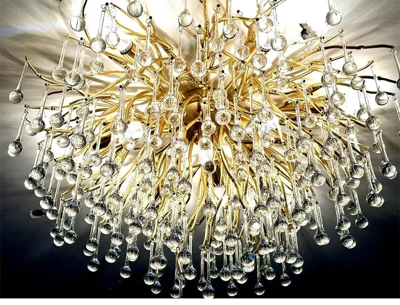 Rectangle Luxury Gold Crystal Chandelier For Dining Living Room Lobby Kitchen Table Modern Lurxy Gold Crystal Celling Chandelier