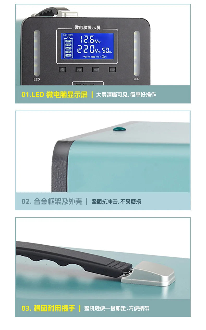 3600W High Power 220V Solar Portable Power Station Safe Stable Outdoor Emergency Generator Customizable
