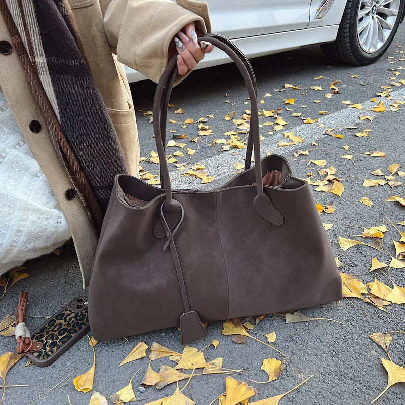 Vintage Casual Tote Bag New Large-capacity Handbag Europe America Popular Hot Selling Underarm Bag High-quality Pu Commuter Bags