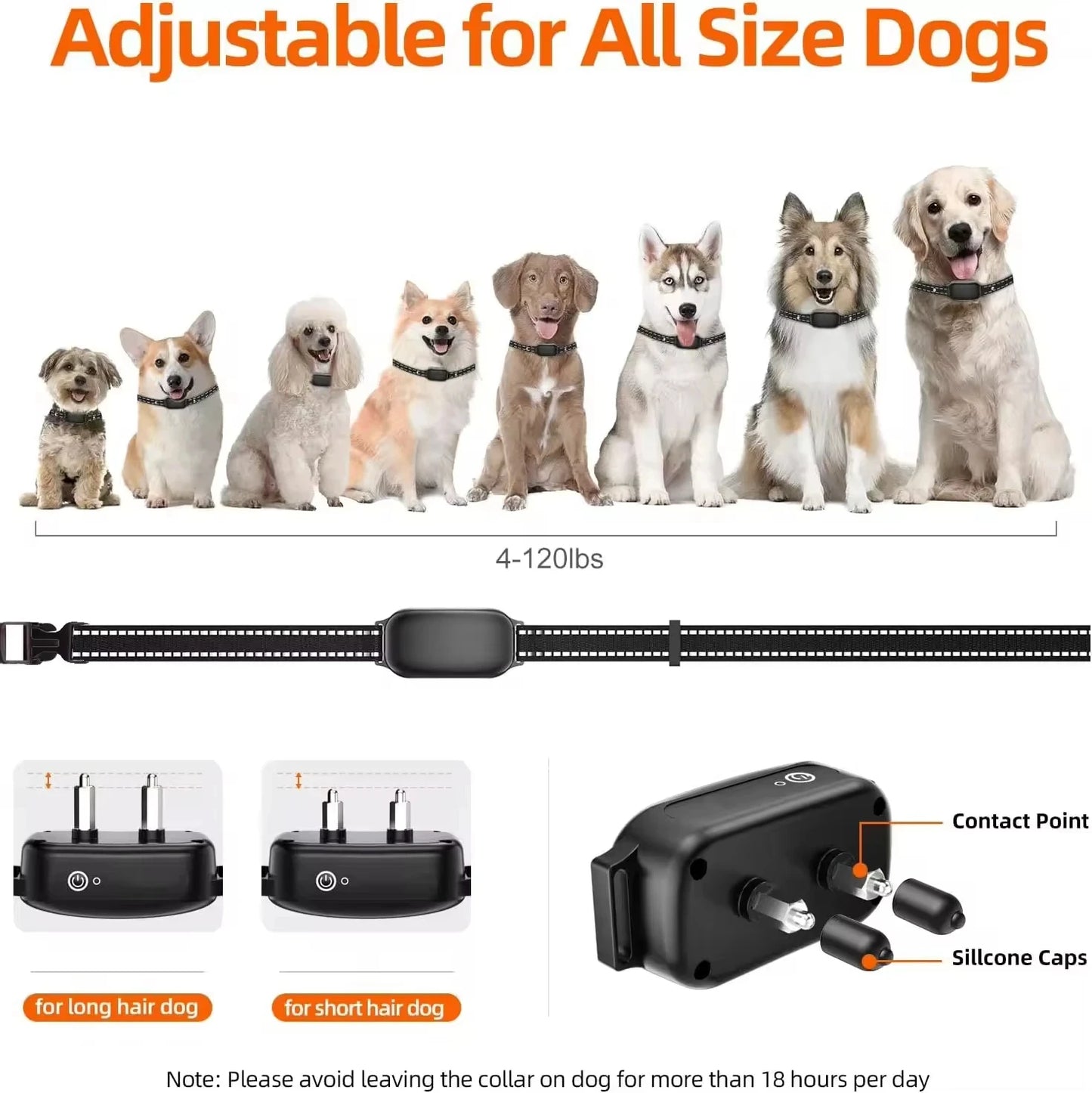 Paipaitek 1000M Dog Training Collar All Size Dog Waterproof Electric Collar for Dog Training Rechargeable Dog Anti Bark Collar