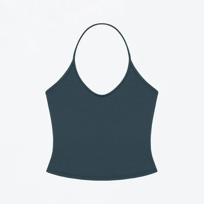 Womens Wide Shoulder Strap Tank Top Racerback Sports Vest High Stretch Slim Fit Basic Camisole Multi Color Casual Workout Wear
