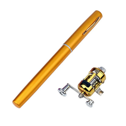 Portable Fishing Rod with Spinning Reel Mini Pocket Telescopic Fishing Pole for River, Lake, Reservoir, Ice Fishing