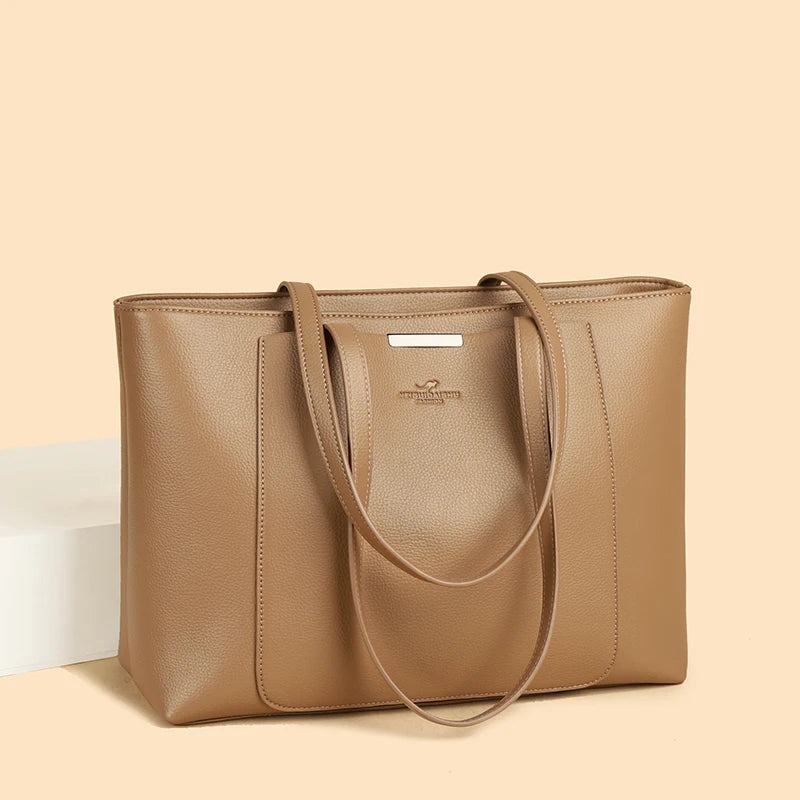 High Quality Leather Shoulder Crossbody Messenger Tote Bag Large Handbag Purses Genuine Brand Luxury Designer Women Bags