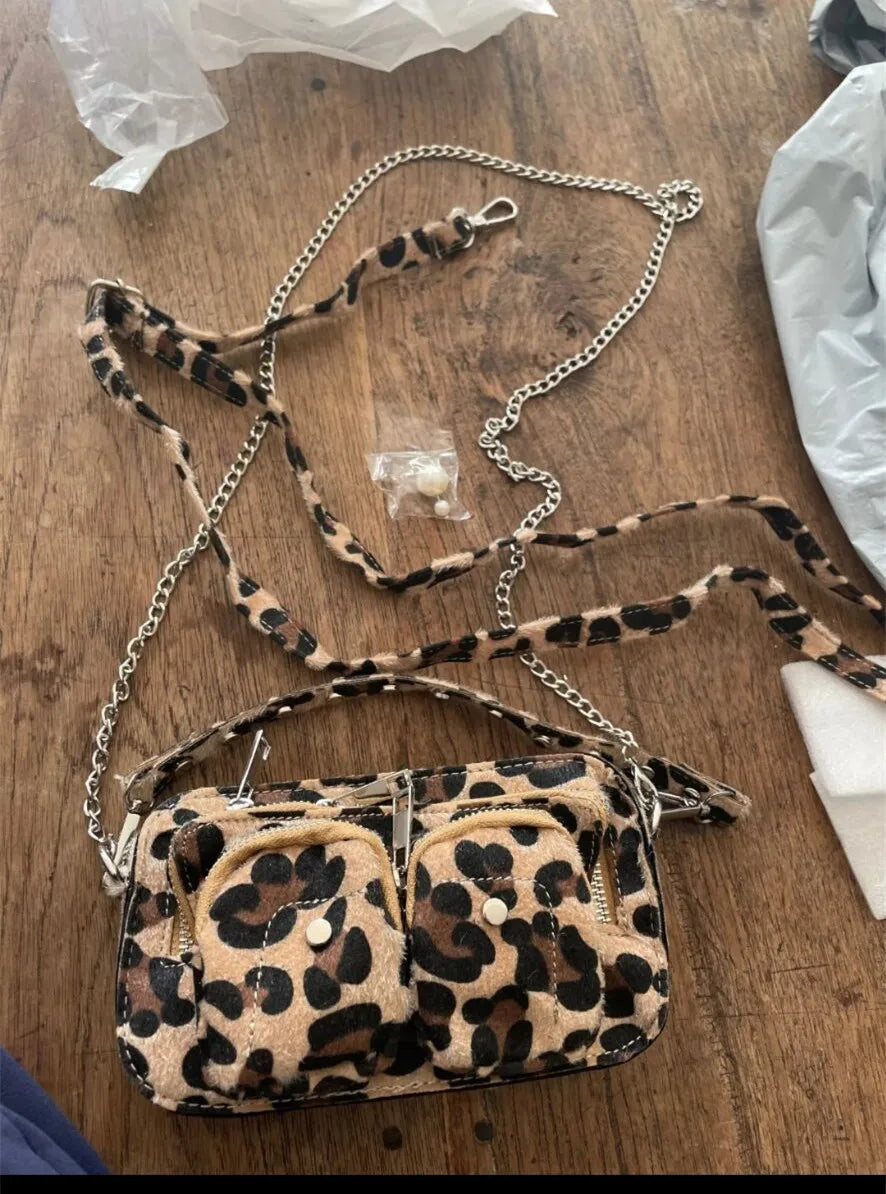 New Leopard Crossbody Bags For Women 2024 Luxury Handbags Designer Ladies Hand Shoulder Messenger Bag Sac A Main Female