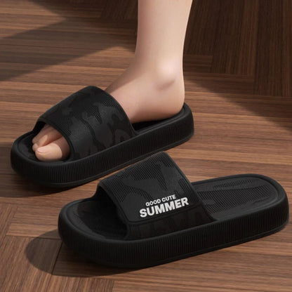 Men Summer Slippers Soft Sole EVA Sandals Non Slip Platform Soft Home Slides Outdoor Beach Shoes Unisex Bathroom Slippers