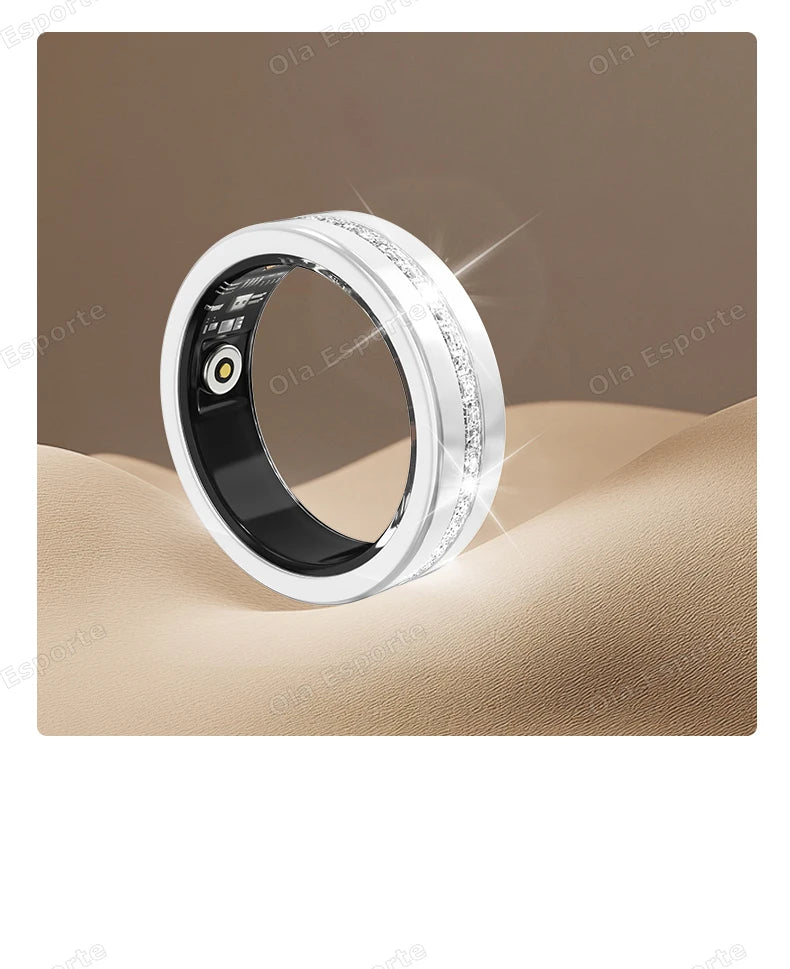 2026 New Smart Ring Lady Heart Rate Sleep Health Monitor Menstrual cycle detection IP68 Waterproof Fashion Sport Rings Women Men
