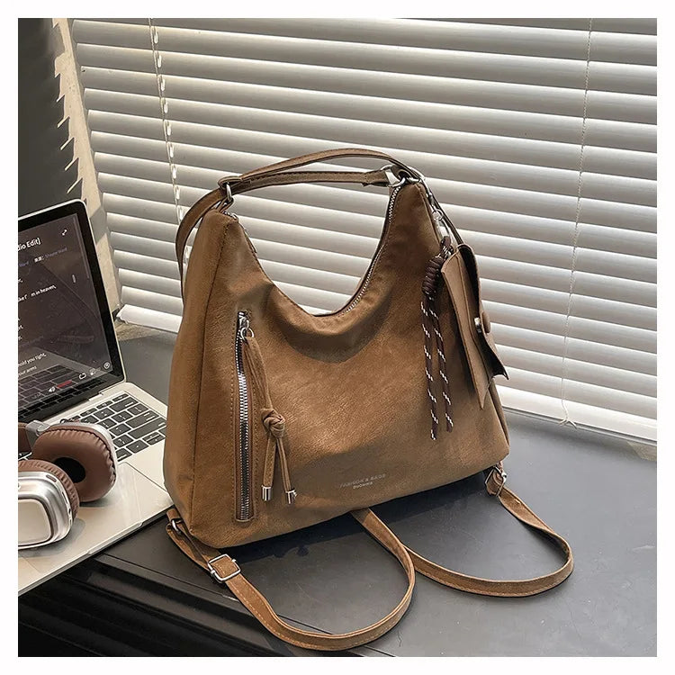 Fashionable Retro Versatile Crossbody Bag New Style Pure Color Multi-Function Single Shoulder Bags Elegant Quality Handbag