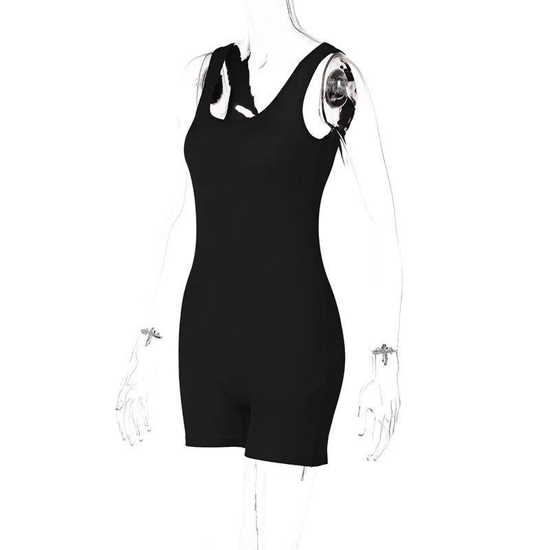 Dulzura Women Sleeveless Bodycon Streetwear Romper Playsuit Short Jumpsuit 2024 Autumn Clothes Wholesale Items For Business