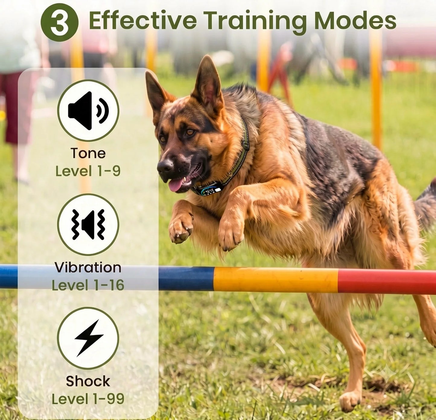 3300FT Dog Training Collar for 10-120lbs Dogs,NEW AI 2-in-1 Automatic Anti Bark Electric Collar,IPX7 Waterproof Shock Collar