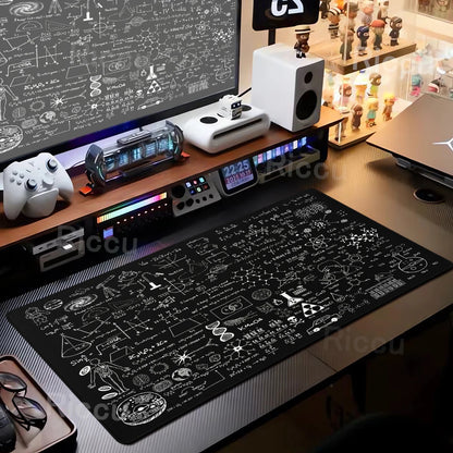 Black Mousepad E=mc2 Formula Science Mouse Pad Math Desk Pad Extended PC Keyboard Mats Large XXL Gamer Mousepad Desk accessories
