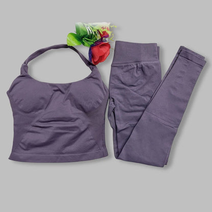 two pieces yoga outfits DF impact gym clothing fitness pants set DFNNYE woman Halter Top sports leggings Gym workout sets