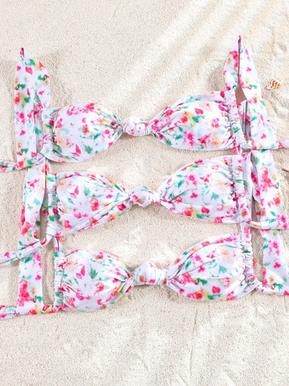 Two Piece Suit Bikinis 2026 Women Swimsuit Push Up Bathing Suit Sexy Bikinis Sets Swimwear Print Beachwear Solid Biquinis