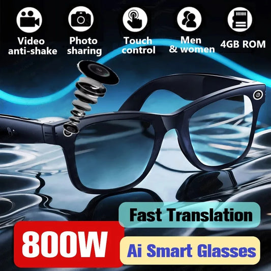 Trending Smart Sunglasses With 8MP 4K Camera Wifi Ai Translation Take Photos Videos Audio Music Smart Wearable Headset Glasses
