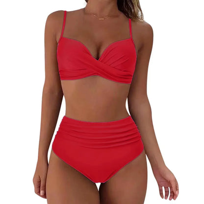 Vintage High Waist Bikinis 2026 Women Push Up Swimwear Printed Swimsuit Female Beachwear Summer Bathers Bathing Suit Swimming