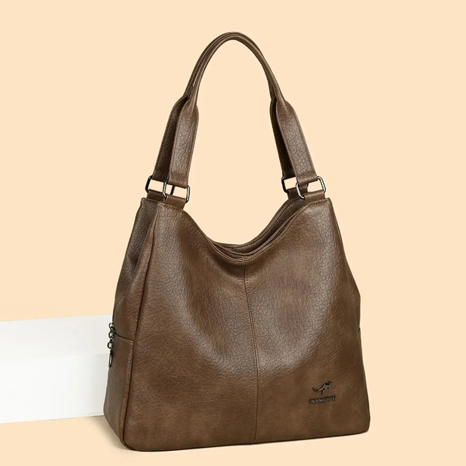 Three Layers Genuine Brand Tote Bag Luxury Handbags for Women Mom Shoulder Hand Bag Designer Top Quality Soft Leather Sac New