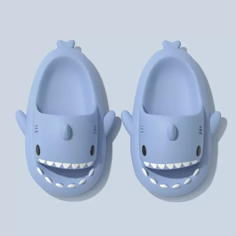 Men Shark Slippers Summer Women Slides Home Bathroom Flip Flops Couples Soft Anti-Skid Shoes Adults Outdoor Cute Beach Sandals