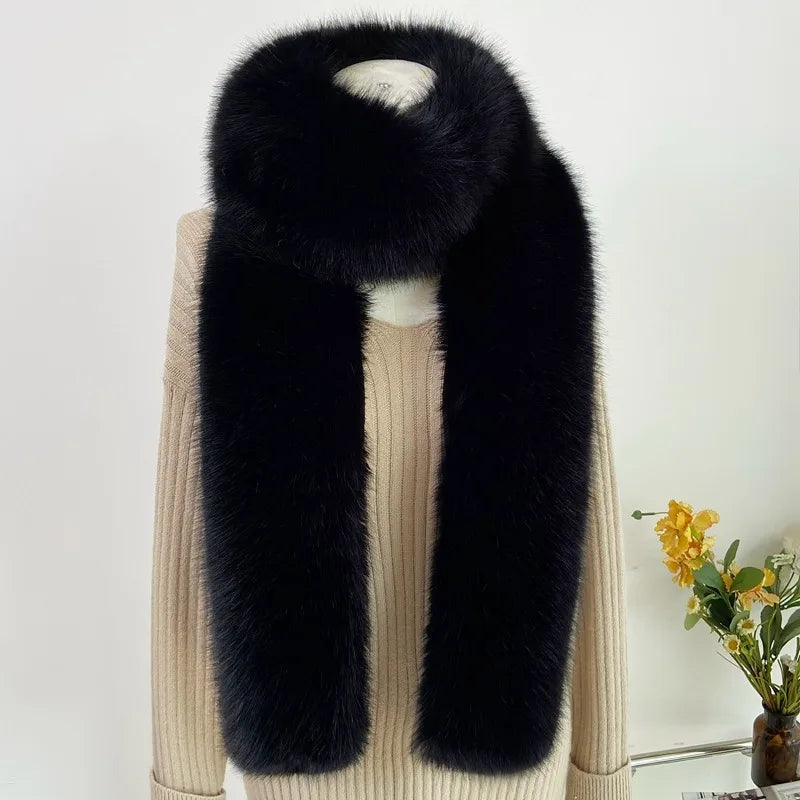 2024 New Winter Imitation Mink Fur Scarf Women Scarf Fluffy Warm Fashion Long Scarf Y2k Girls Europe and America