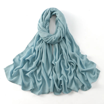 185*75cm Muslim Modal Hijab Rayon Cotton Shawls For Women Thin Plain Scarf Big Size Headscarf Islamic Turban Headband