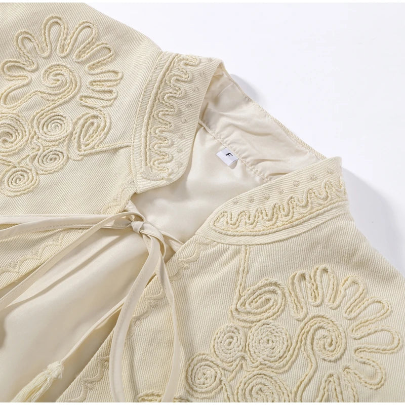 Fashion Vintage Printed Tassel Square Scarf Women Fringe Patchwork Shawl Waist Seal Accessories 2026 Spring Summer Street Shawls