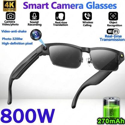 2026 4K Smart Glasses AI Translation Color-changing Lenses High-definition Voice Call Music Local Open-ear Audio Smart  Glasses