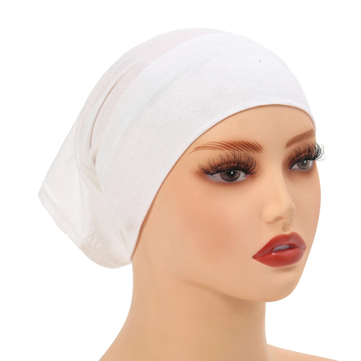 Cotton Jersey Muslim Inner Hijab Cap Solid Color Scarf Underscarf Tube Cap Breathable Sport Hijab Cap Women Underscarves