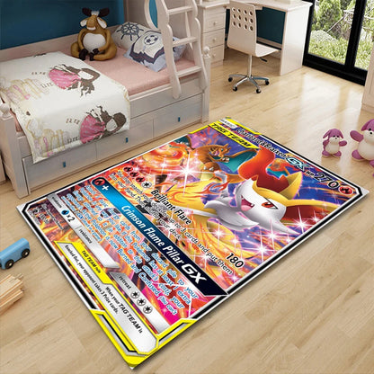 Japanese Anime Pokemon Card Pikachu Area Carpet for Living Room Home Decor Sofa Table Kids Rug Anti Slip Chair Lounge Floor Mat