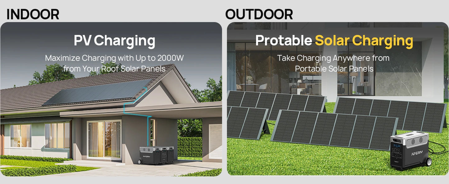 11520Wh Portable Power Station Solar Generator Home Emergency Backup Battery