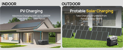 11520Wh Portable Power Station Solar Generator Home Emergency Backup Battery