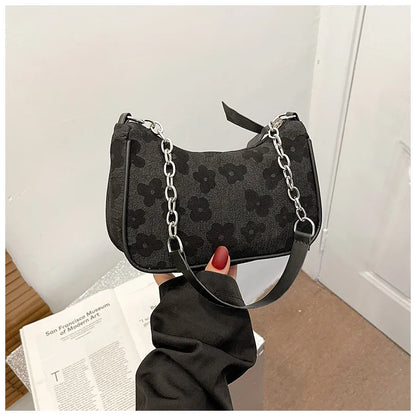 Fashion Felt Shoulder Bags for Women Small Casual Underarm Bag Female Hand Crossbody Bags for Women