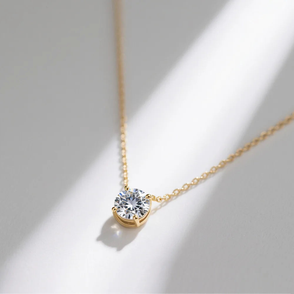 D VVS1 Moissanite 925 Sterling Silver Necklace Pendan Classics for Women Exquisite Wedding Jewelry Accessories Fashion Gifts