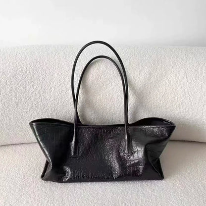 Luxury Vintage Crocodile-embossed Tote,women's Large-capacity Shoulder Handheld Bag,stylish Minimalist Casual Commuter Tote Bags