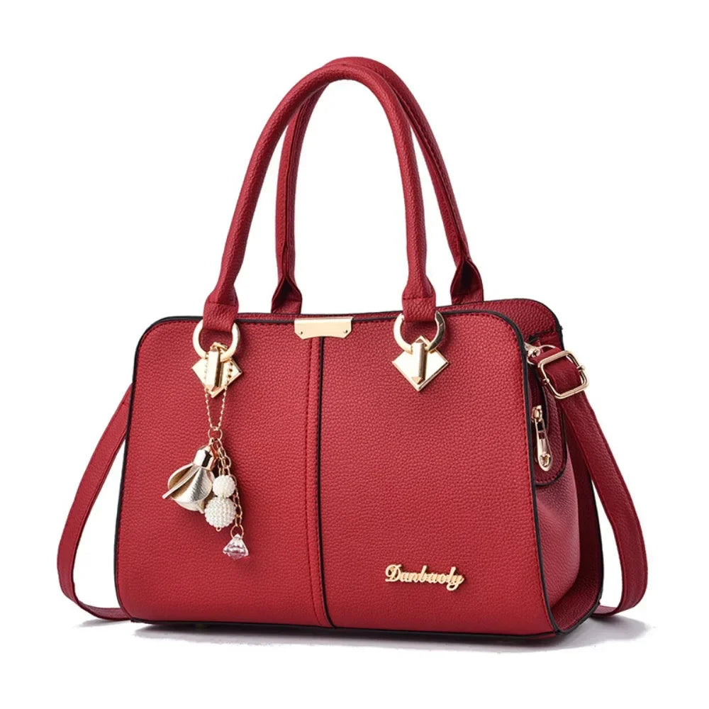 Fashion PU Leather Ladies Hand Bags Large Capacity Casual Versatile Hand-Held Shoulder Bag Messenger Bags Women