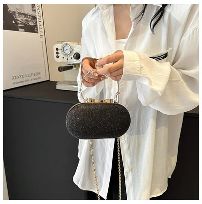 Luxury Sequined Hand-held Dinner Bag, Elegant Style Bag, High-end Chain Single-shoulder Crossbody Bag, Handbag for Wedding Party