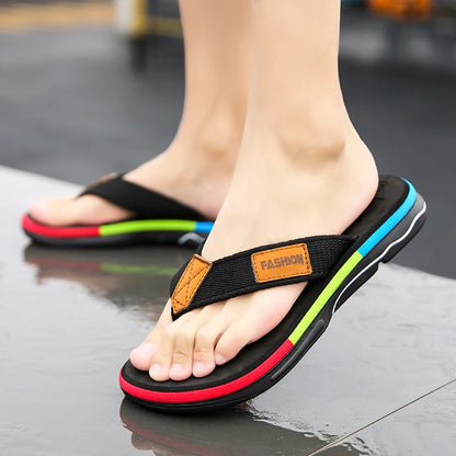 High Quality Green Men Summer Flip-Flop Non-slip Beach Slippers for Men Outdoor Flip Flops Man Fashion Slides Chinelo Masculino