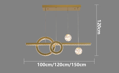 Modern home decoration salon lamps for living room smart crystal Pendant lights dining room indoor lighting