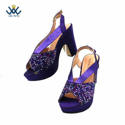 Buckle Strap Sandals Nigerian Women Shoes and Bag Set in Green Color with Wedges Heels For Ladies Party