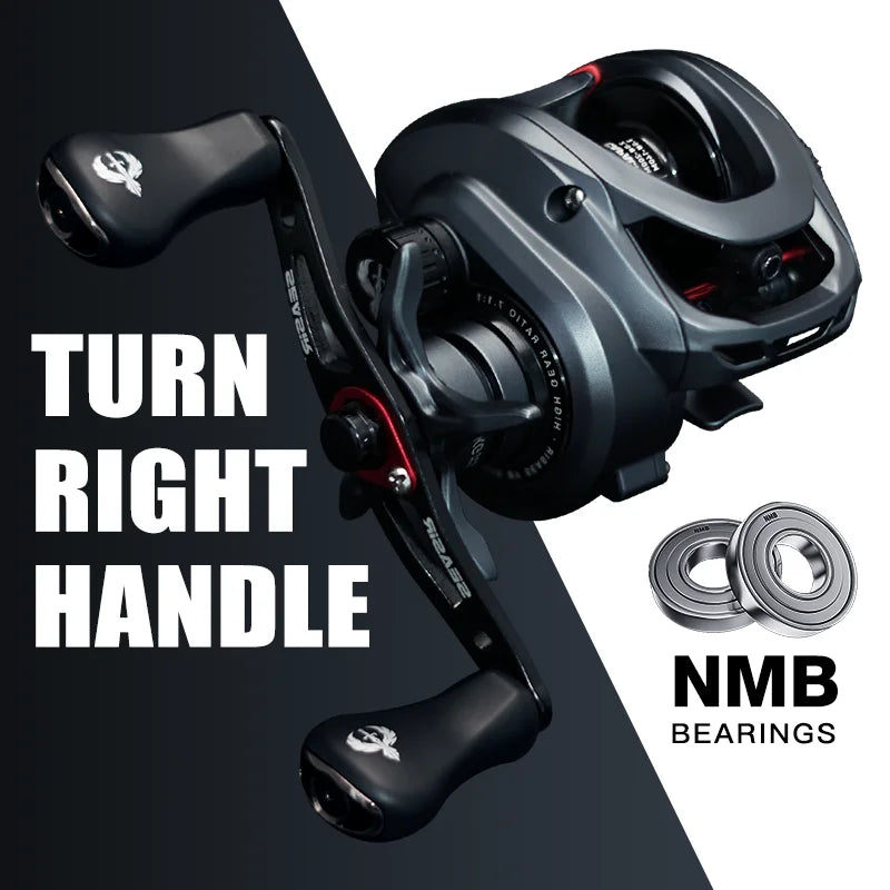 Seasir Commando Power Baitcaster Reel High Speed Gear Ratio 7.1:1  Drag 9kg New Generation Drag Clicker Fresh Saltwater Fishing