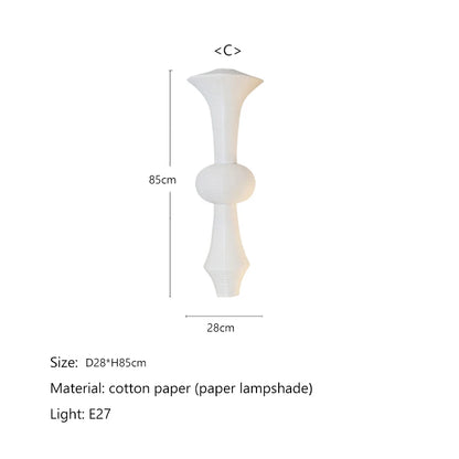 Nordic Wabi Sabi Wind Rice Paper Led Pendant Lights Living Room Bedroom Corner Chandelier Duplex Loft Home Decor Bedside Lamp