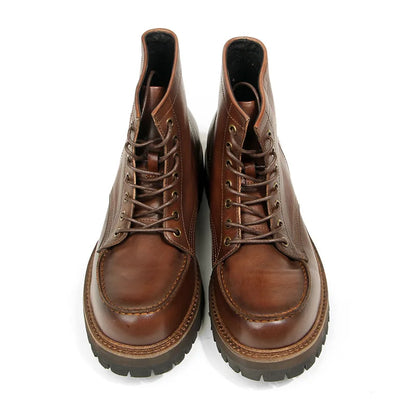Vintage Work Boots Men's Winter High-top Leather Boots Men Mid-top Short Boots